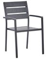 Conjunto de 6 sillas de jardín negras VERNIO_909856
