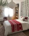 Conjunto de 2 almofadas decorativas vermelho e branco 45 x 45 cm ROBBIE_884104