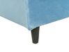 Cama de solteiro em veludo azul 90 x 200 cm FITOU_875374