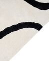Tapete com padrão abstrato em viscose branco e preto 160 x 230 cm KAPPAR_903982