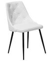 Set of 2 Dining Chairs Faux Leather White VALERIE_712771