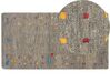 Gabbeh Teppich Wolle grau 80 x 150 cm Hochflor SEYMEN_856061