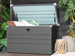 Pehmustelaatikko harmaa 132x62 cm CEBROSA Pehmustelaatikko harmaa 132x62 cm CEBROSA