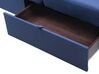 Sectional Sofa Bed with Ottoman Navy Blue FALSTER_751485