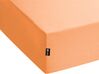 Drap-housse en coton 160 x 200 cm orange JANBU_845926