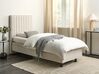 Fabric EU Small Single Adjustable Bed Beige DUKE II_910498