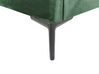 Sametová souprava nábytku postel 160 x 200 cm +2 noční stolky tmavě zelená SEZANNE_892544