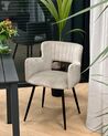 Set of 2 Velvet Dining Chairs Taupe SANILAC_883384