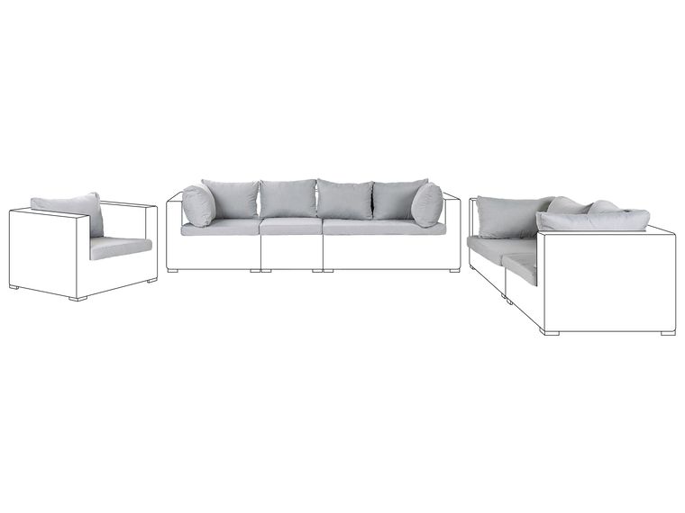 Outdoor Cushion Cover Set Grey MAESTRO II Beliani.de