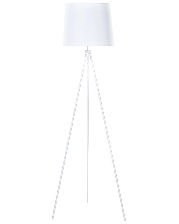 Stehlampe weiß 149 cm Trommelform SAMBRA_250536