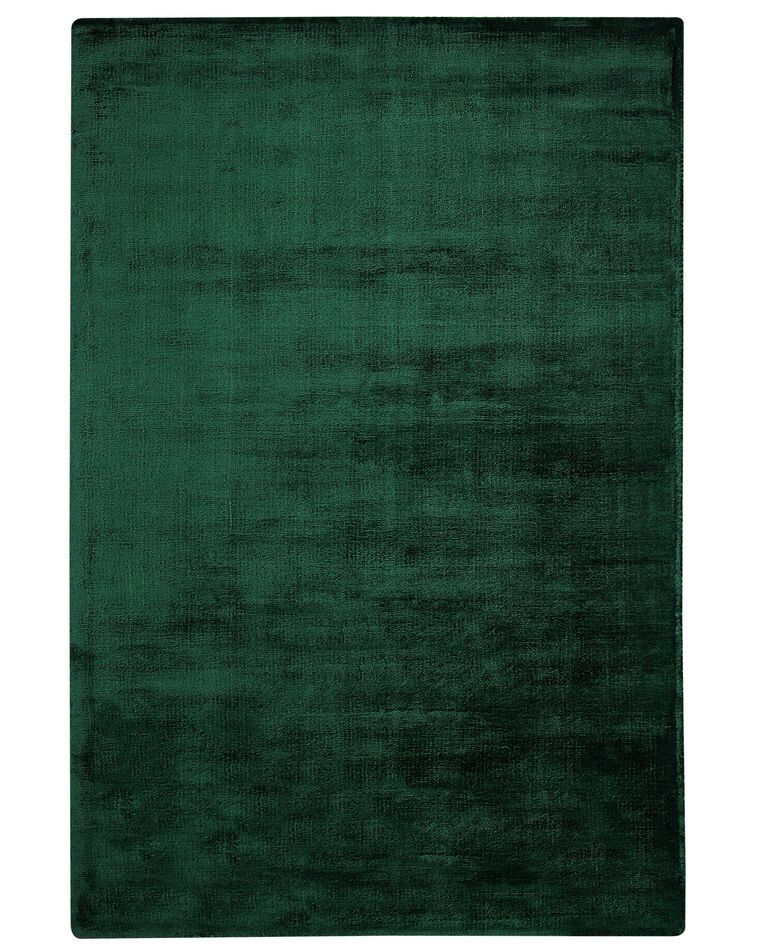 Teppich Viskose dunkelgrün 140 x 200 cm GESI II_762273
