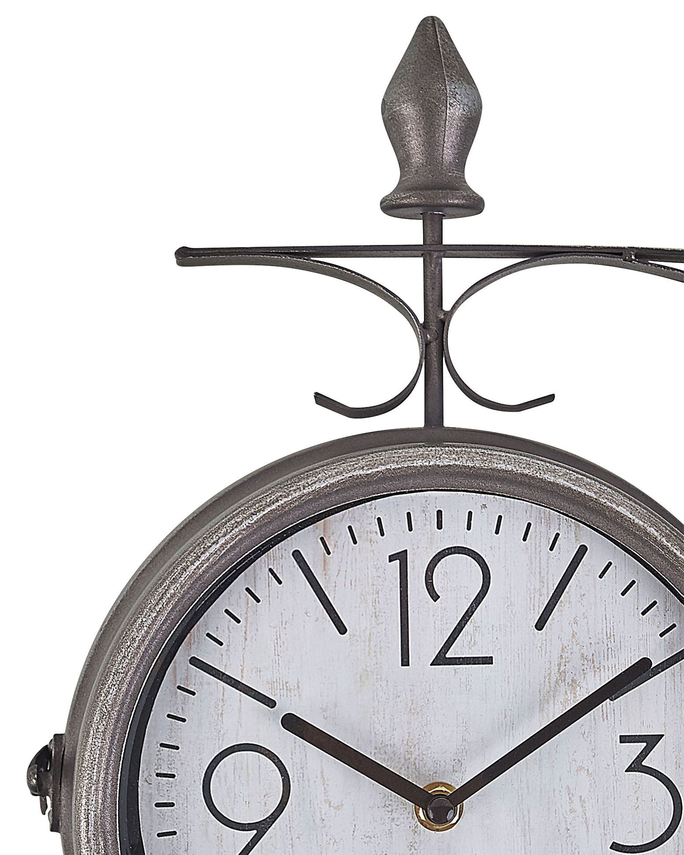 Horloge Gare Double Face Vintage New York – Ø35 Cm, Style Rétro 19e, Relaxdays, Noir
