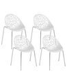 Set of 4 Dining Chairs White MUMFORD_679326