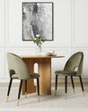 Lot de 2 chaises de salle à manger en velours vert olive MAGALIA_895149