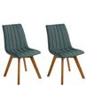 Sada 2 jídelních židlí zelených CALGARY_800068