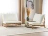 Set of 2 Bamboo Chairs Light Wood and White TODI_872737