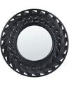 Kulaté nástěnné zrcadlo ø 60 cm černé TIERGA_904439