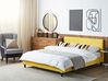 Łóżko welurowe 160 x 200 cm żółte FITOU_777089