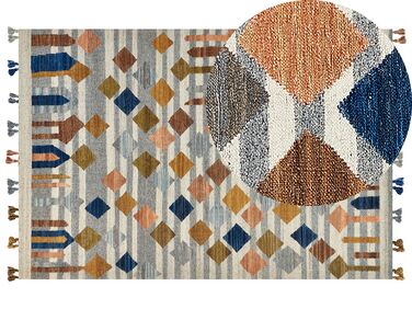 Tapis kilim en laine multicolore 200 x 300 cm KASAKH