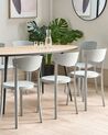 Set of 8 Dining Chairs Light Grey VIESTE_861720