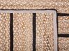 Teppich Jute-Baumwolle schwarz/beige 80 x 150 cm KARADONA_757914