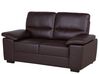 2 Seater Faux Leather Sofa Brown VOGAR_676525