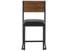 Jedálenská súprava stola a 4 stoličiek tmavé drevo/čierna BURTON_774174