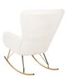 Boucle Rocking Chair White and Gold ANASET_855441