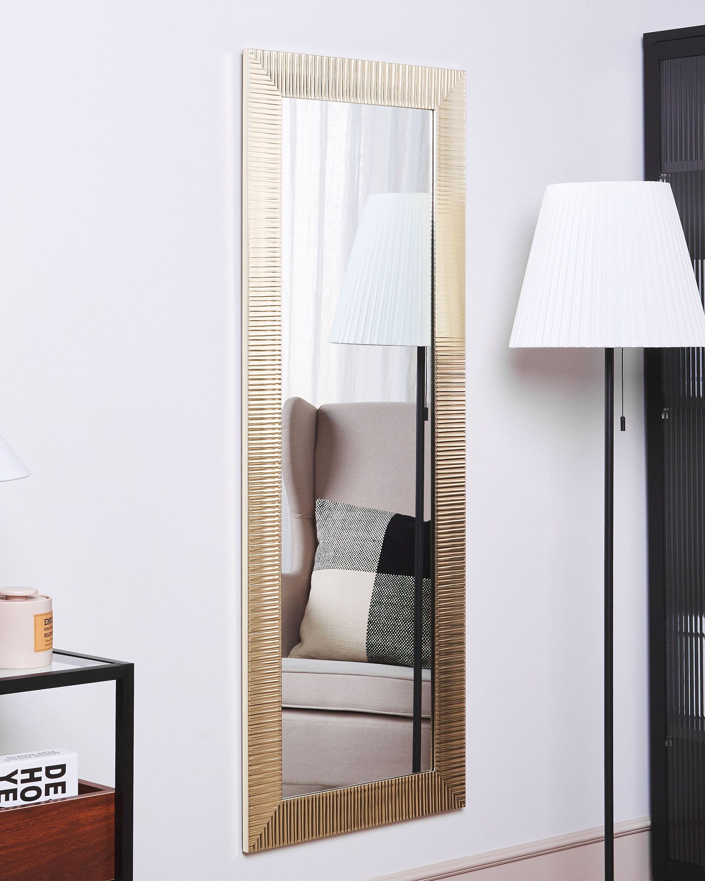 ZEBLAZE - Espelho de parede 50 x 130 cm dourado ANTIBES Espelho de parede 50 x 130 cm dourado ANTIBES