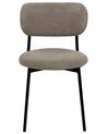 Set of 2 Boucle Dining Chairs Taupe CASEY_887284