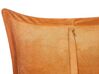 Set of 2 Corduroy Cushions 47 x 27 cm Orange ZINNIA_855290
