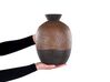 Decoratieve vaas terracotta bruin/zwart 30 cm AULIDA _850391