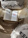 Set of 2 Cotton Cushions with Tassels 45 x 45 cm Beige and Black THONDI_827637