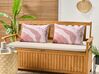Set of 2 Outdoor Cushions Abstract Pattern 40 x 60 cm Pink CAMPEI_894828