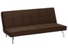 Fabric Sofa Bed Brown HASLE_589658