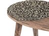 Conjunto de 2 mesas de apoio em madeira escura de mango KHETUA_857318
