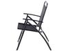 Set of 4 Garden Folding Chairs Black LIVO_700977
