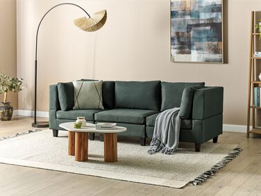 3-seters modulær sofa stoff mørkegrønn UNSTAD