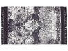 Teppich Viskose violett / weiss 140 x 200 cm orientalisches Muster Kurzflor AKARSU_837101