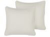 Set of 2 Cushions 45 x 45 cm White HELIOTROPE_818582