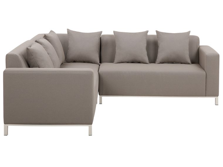 5 Seater Garden Corner Sofa Set Beige BELIZE Beliani.co.uk
