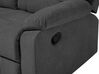 Sofá 2 plazas reclinable de poliéster gris oscuro/negro BERGEN_709682