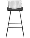 Zestaw 2 krzeseł barowych metalowy czarny FREDONIA_868361