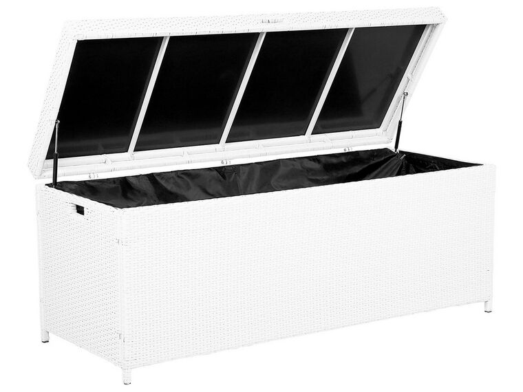 PE Rattan Storage Box 158 x 63 cm White MODENA_739254