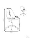 Armless Desk Chair White DAKOTA II_816628