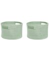Conjunto de 2 cestos em algodão verde CHINIOT_840458