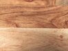 Mesa de apoio em madeira clara de mango e prateado JABIRU_854386