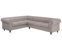 6-istuttava kulmasohva kangas oikeak. beige CHESTERFIELD