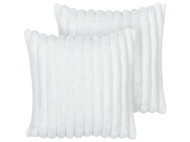 Set of 2 Cushions 45 x 45 cm White RAKYA