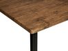 Jedálenská súprava stola a 6 stoličiek tmavé drevo/čierna LAREDO_690207